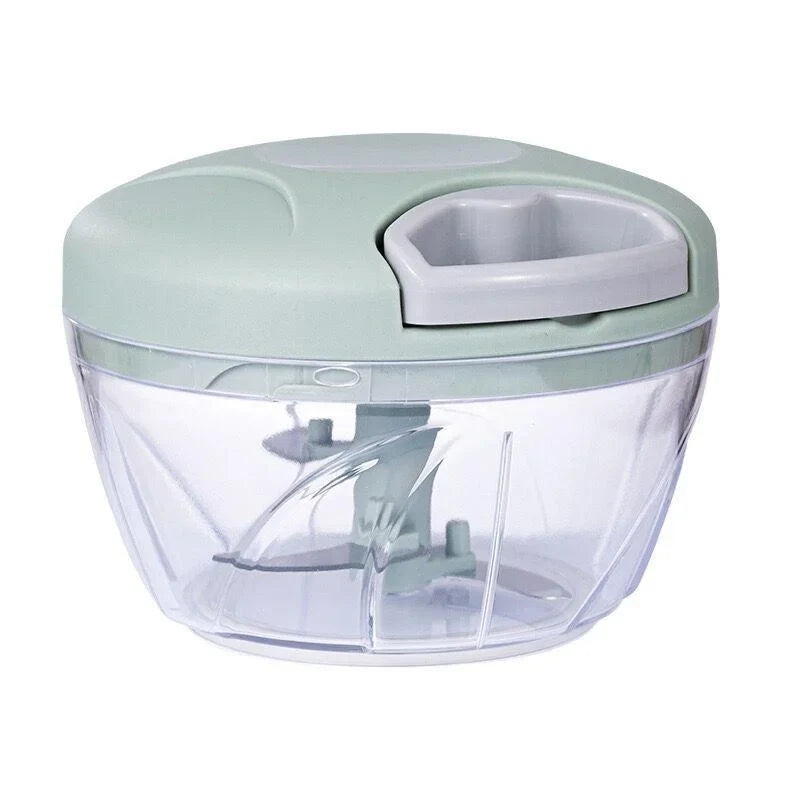 Manual Garlic Press & Vegetable Chopper — Rotate, Mince & Dice